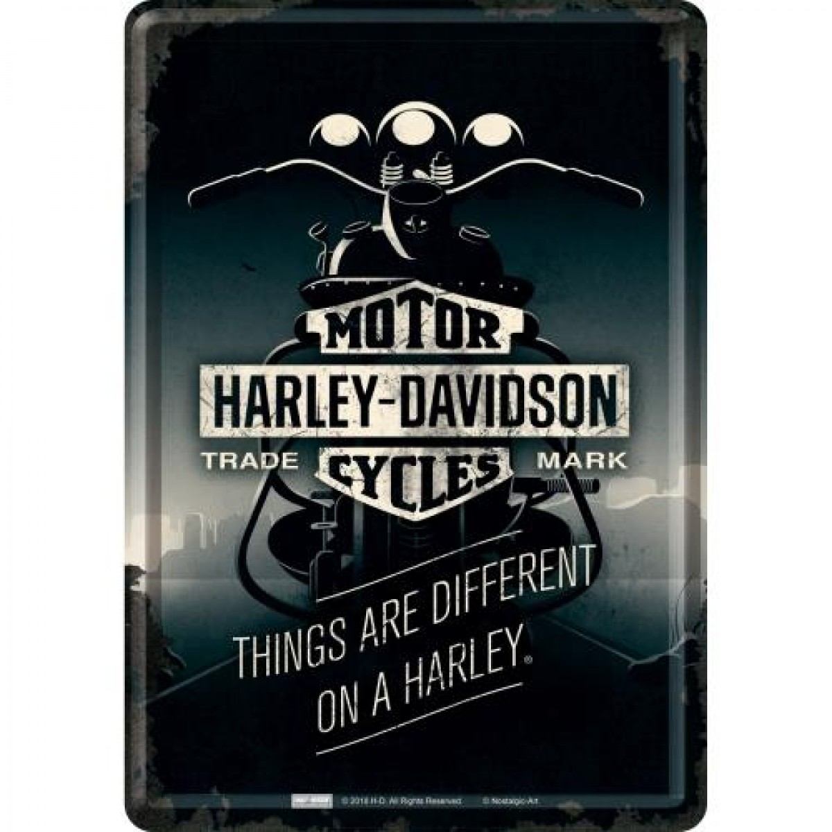 Металлическая табличка Harley-Davidson 10*14 см