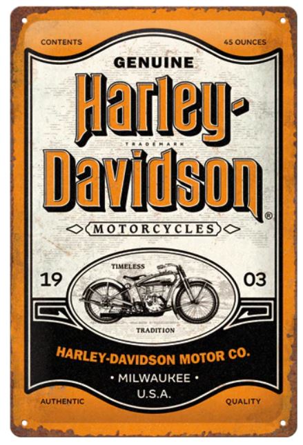 Металлическая табличка Harley-Davidson 25*30 см