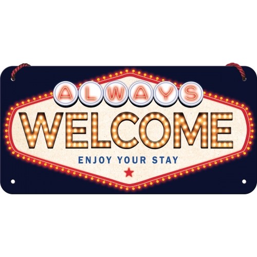 Металлическая табличка Welcome 10*20 см