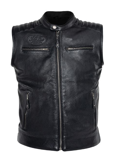 Жилет мужской кожаный John Doe Leather Vest Storm Black