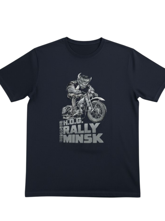 Футболка мужская HOG Rally 2025 серая